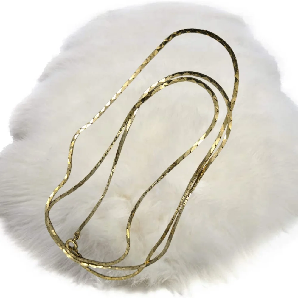 Long Gold Tone Fashion Necklace. NWOT